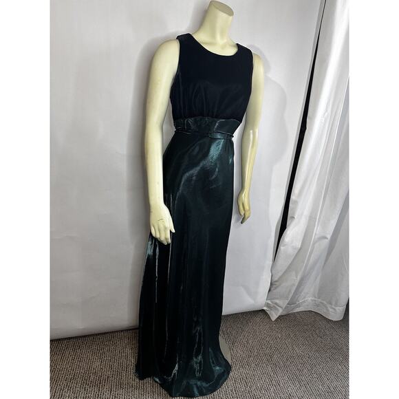 Black Velvet &satin Maxi Dress Sz 11 All That Jazz‎ Vintage 90’s - Picture 9 of 12